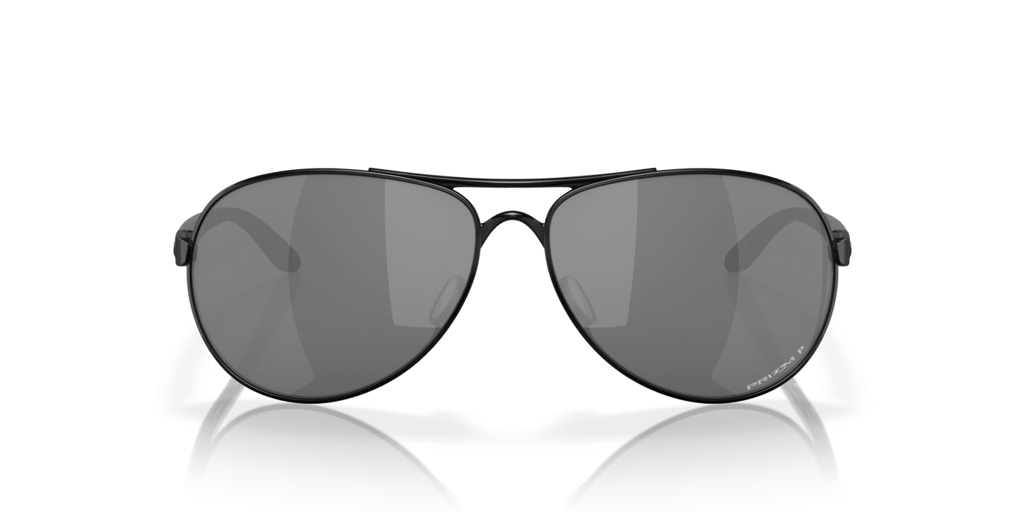 Oakley Feedback OO4079-27 - Polished Black-Prizm Daily Polarized by Oakley for Women - 59-13-135 mm Sunglasses