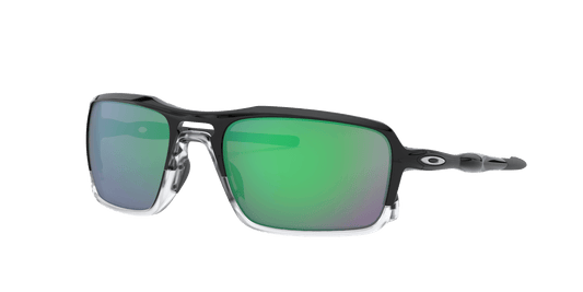 Oakley Triggerman OO9314-02 - Polished Black-Jade Iridium Polarized by Oakley for Unisex - 56-20-141 mm Sunglasses