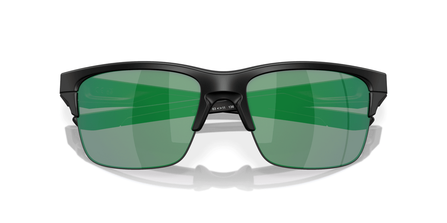 Oakley Thinlink OO9316-09 - Matte Black-Jade Iridium by Oakley for Unisex - 63-11-136 mm Sunglasses