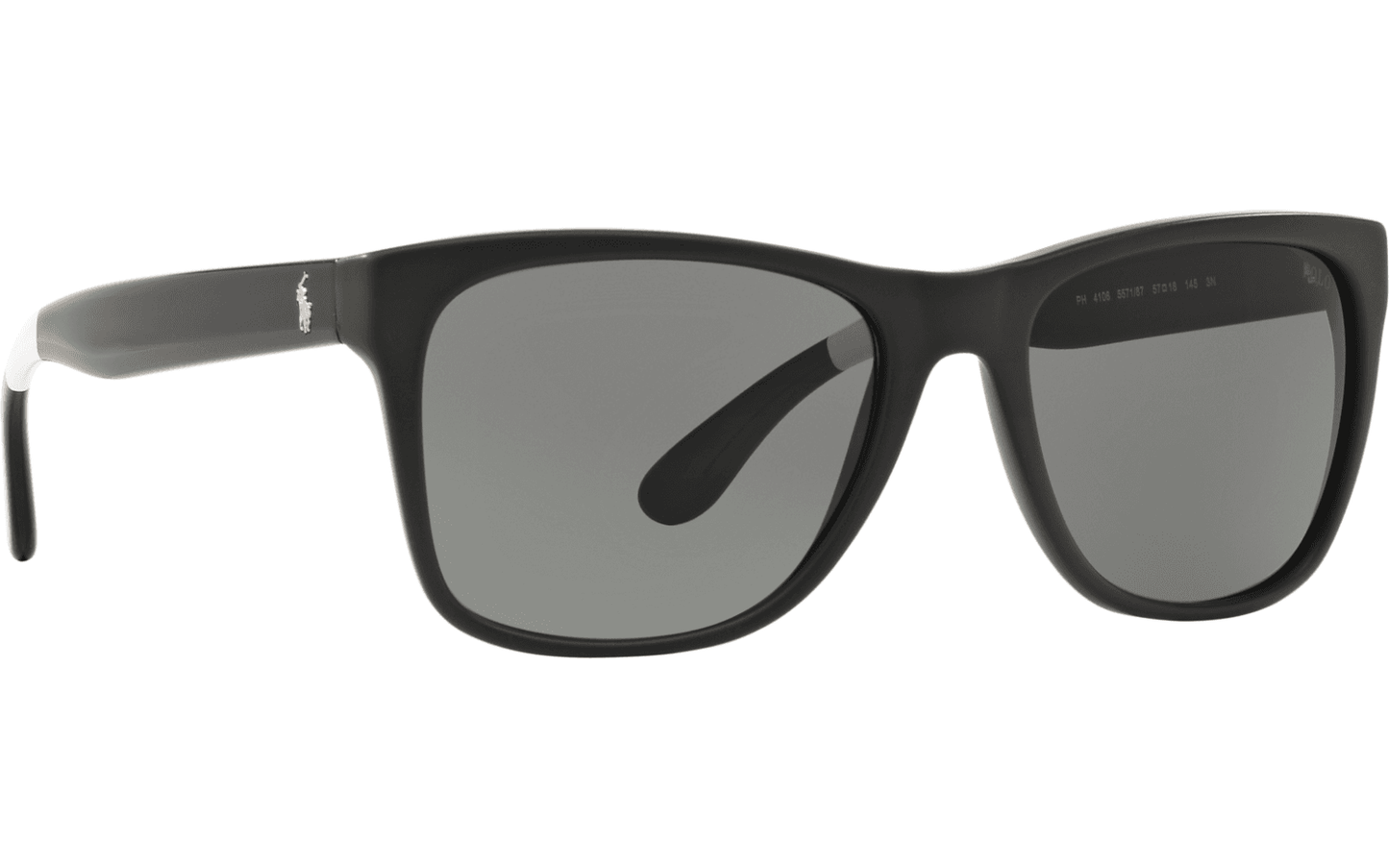 Polo Ralph Lauren PH 4106 5571-87 - Matte Grey-Grey by Ralph Lauren for Men - 57-18-145 mm Sunglasses