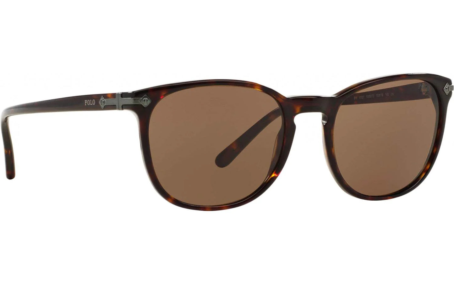 Polo Ralph Lauren PH 4107 5003-73 - Shiny Dark Havana-Brown by Ralph Lauren for Men - 53-19-145 mm Sunglasses