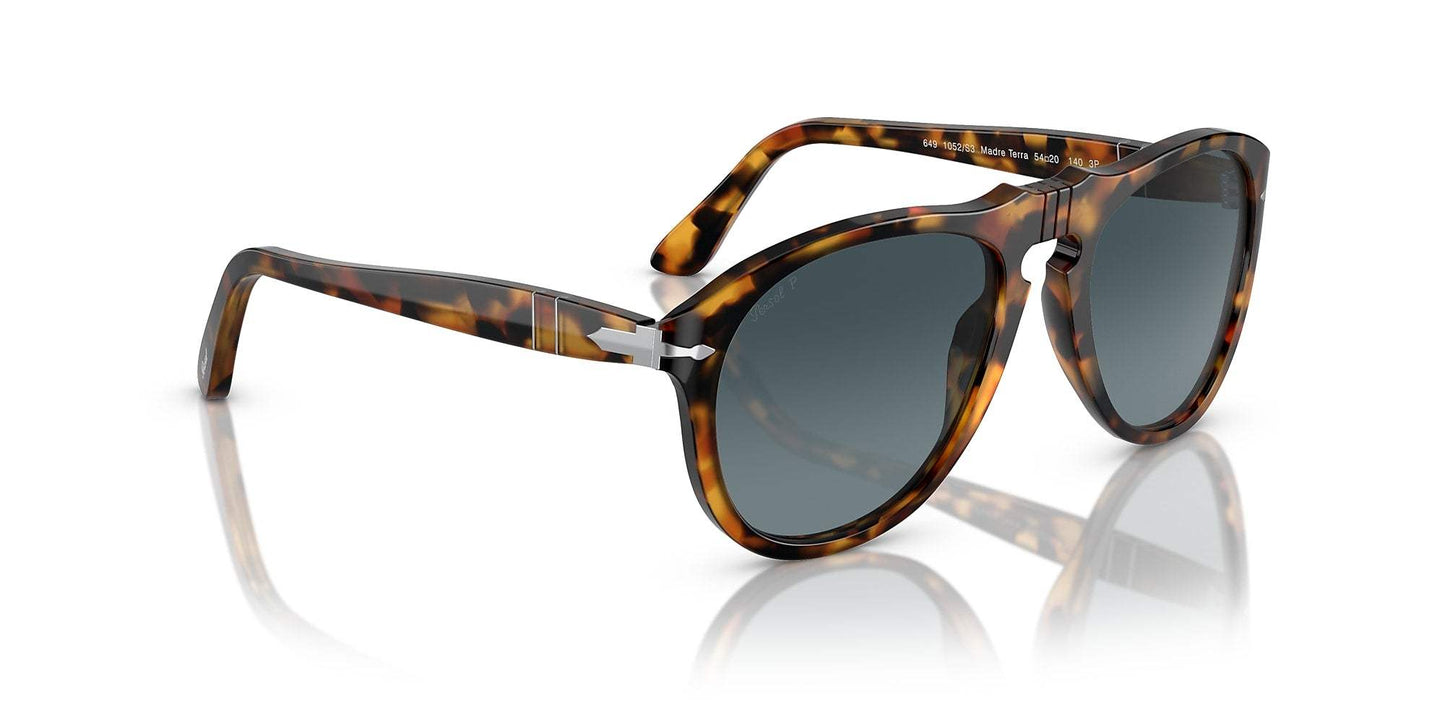 Persol PO649 1052-S3 Madreterra-Blue Faded Polarized by Persol for Unisex - 54-20-140 mm Sunglasses