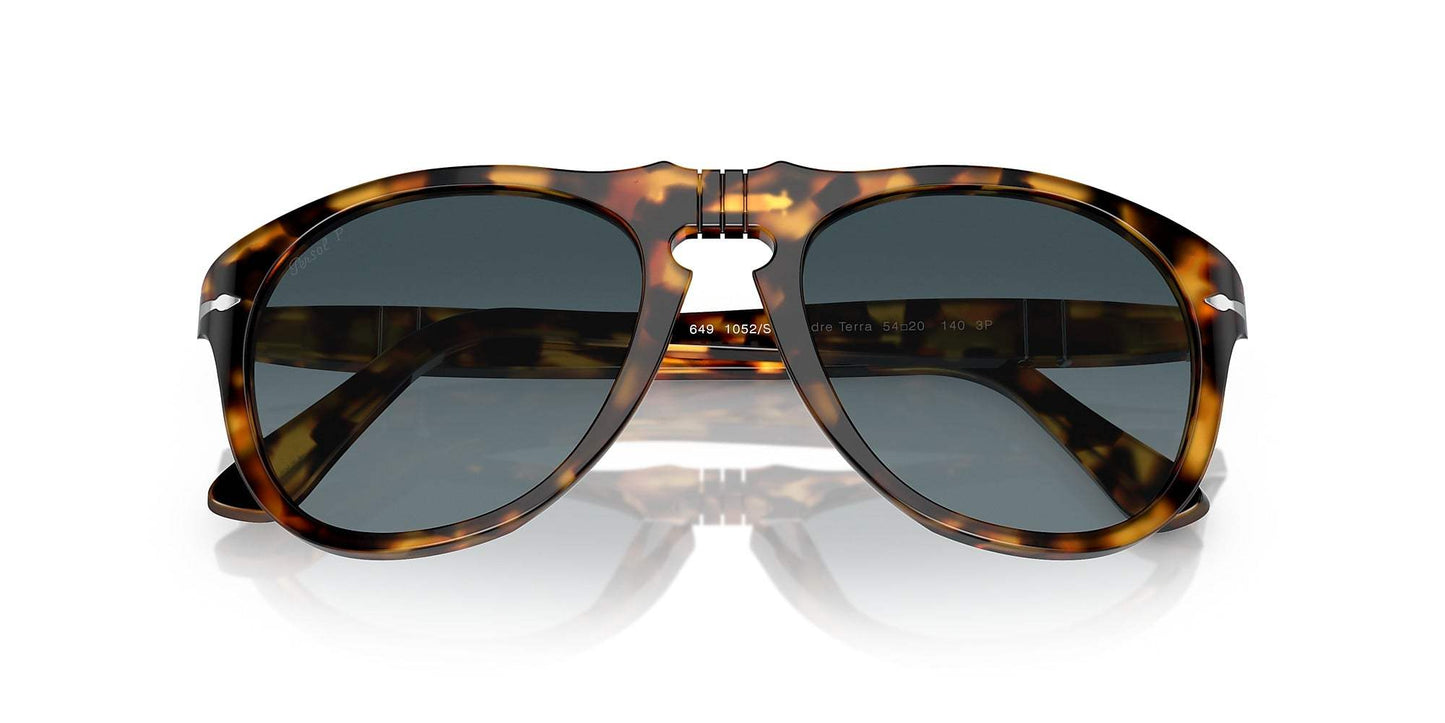 Persol PO649 1052-S3 Madreterra-Blue Faded Polarized by Persol for Unisex - 54-20-140 mm Sunglasses