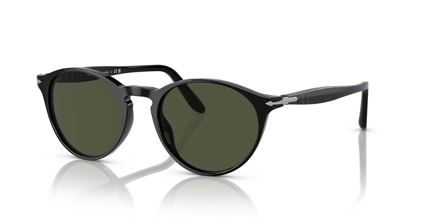 Persol PO3092SM 9014-31 - Black-Green by Persol for Unisex - 50-19-145 mm Sunglasses