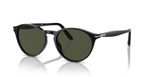 Persol PO3092SM 9014-31 - Black-Green by Persol for Unisex - 50-19-145 mm Sunglasses