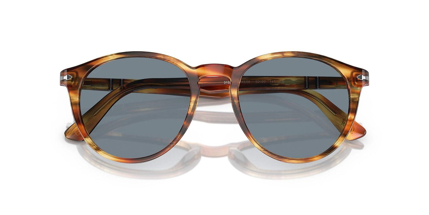 Persol PO3152S 9043-56 - Brown Striped Yellow-Blue by Persol for Men - 52-20-145 mm Sunglasses