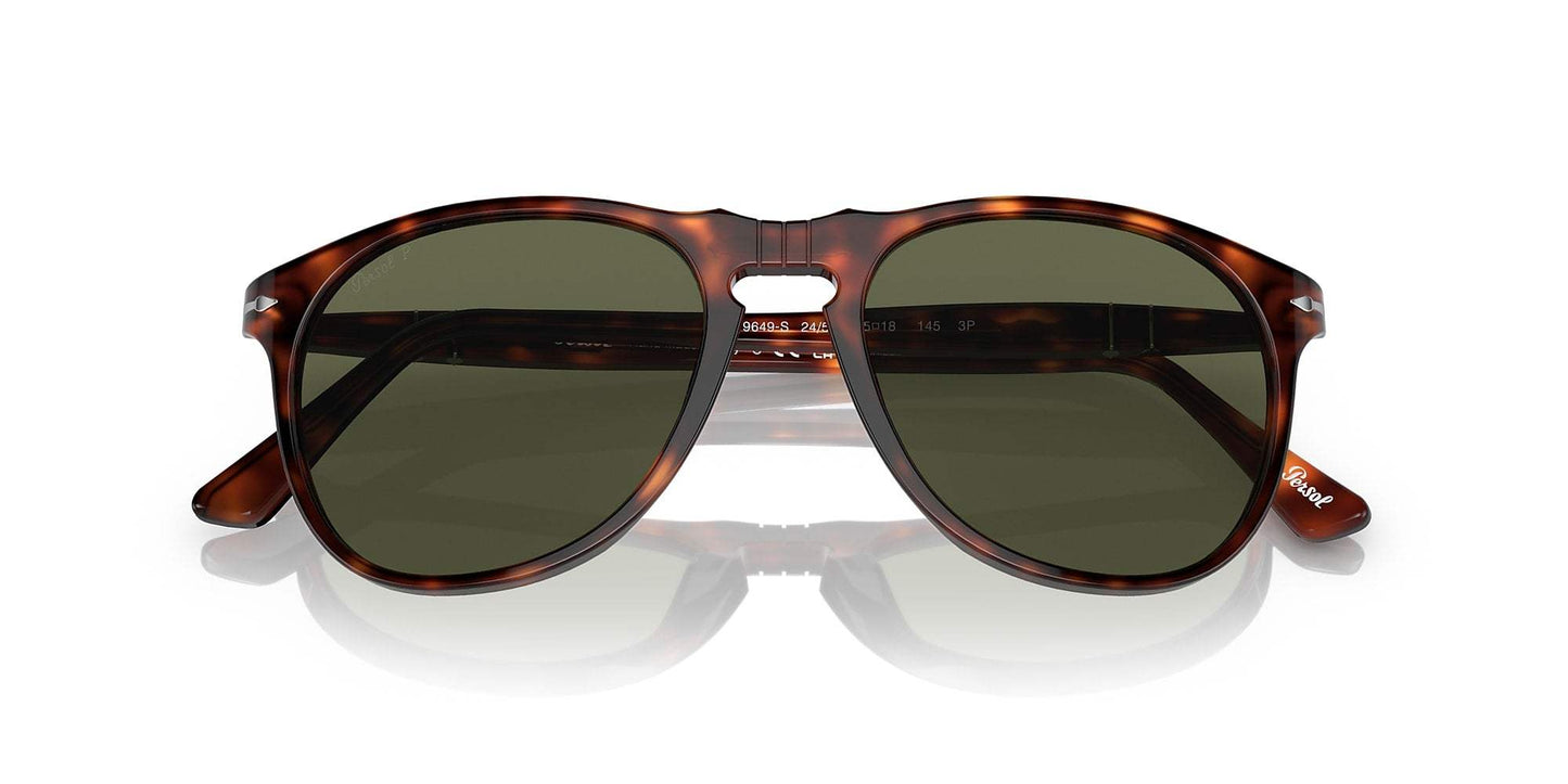 Persol PO9649S 24-57 - Havana-Brown Polarized by Persol for Men - 52-18-145 mm Sunglasses