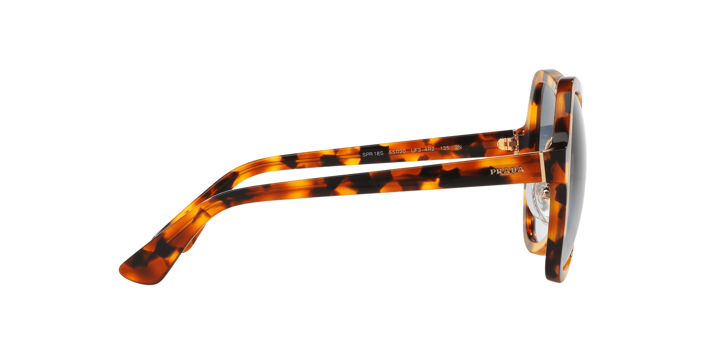 Prada SPR 18S UF3-4R2 - Spotted Havana-Blue Gradient by Prada for Women - 55-20-135 mm Sunglasses