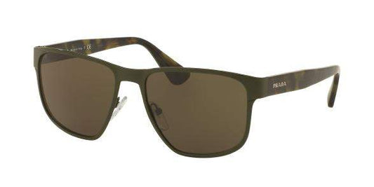 Prada SPR 55S UF4-4J1 - Green-Brown by Prada for Men - 55-17-140 mm Sunglasses