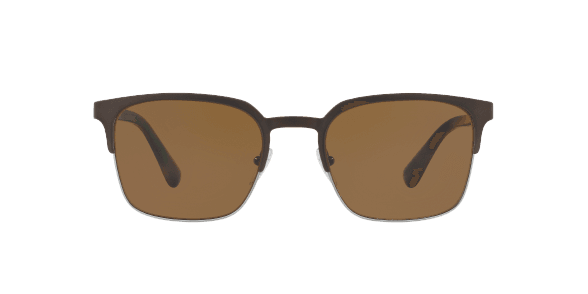 Prada SPR 61S U6C-5Y1 - Grey-Gunmental Brown Polarized by Prada for Men - 52-21-140 mm Sunglasses