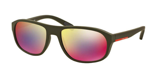 Prada SPS 01R UBW-9Q1 - Green Rubber-Grey Red by Prada for Men - 58-18-135 mm Sunglasses