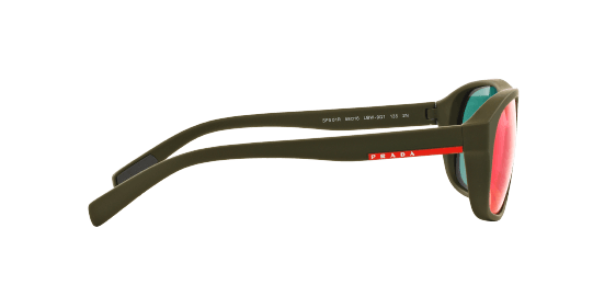 Prada SPS 01R UBW-9Q1 - Green Rubber-Grey Red by Prada for Men - 58-18-135 mm Sunglasses