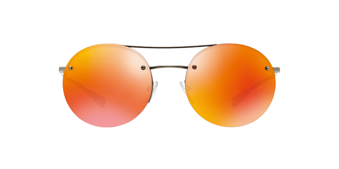 Prada SPS 54R 5AV-5M0 - Gunmetal-Brown Orange by Prada for Unisex - 56-18-135 mm Sunglasses