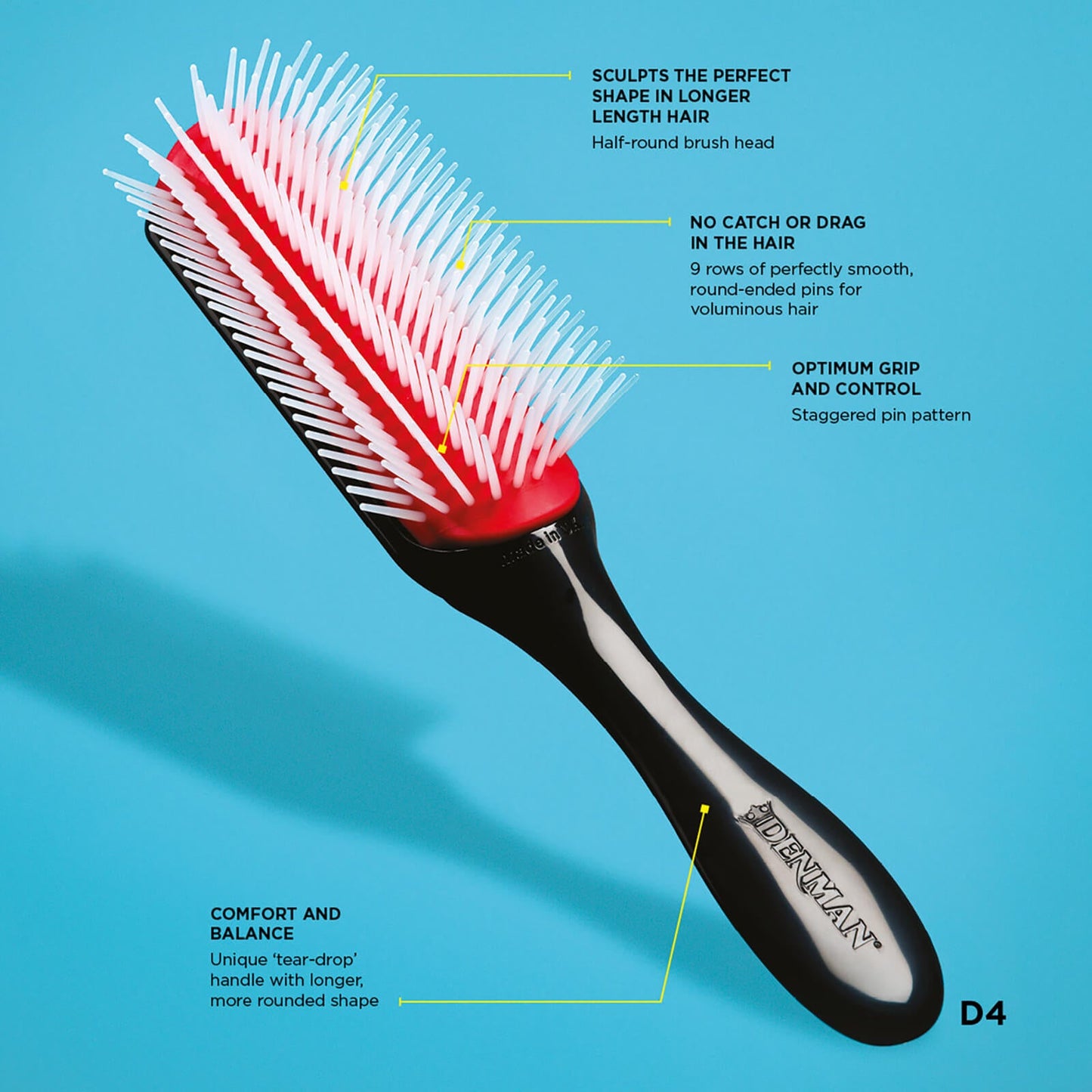 Denman D4 9-Row Styling Brush