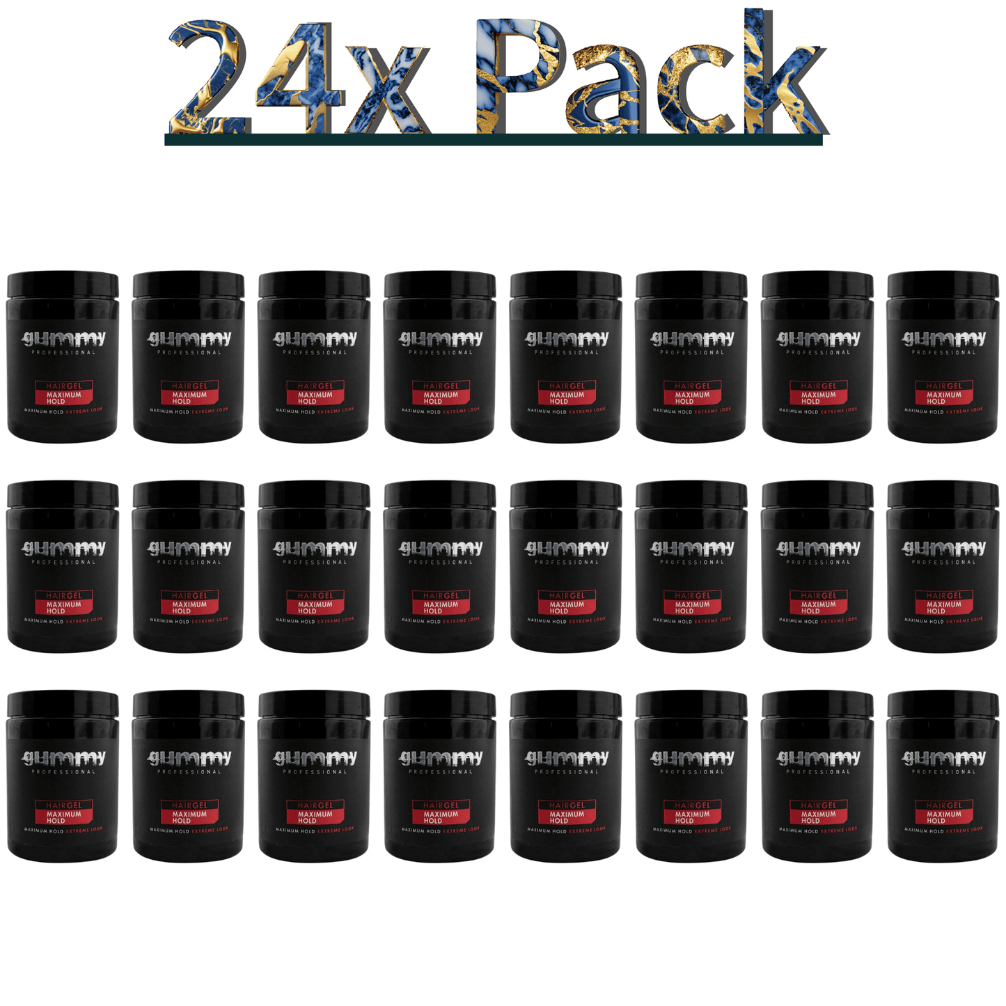 Gummy Hair Gel Maximum Hold & Extreme Look, 35 Oz GU-GU100X Multipack