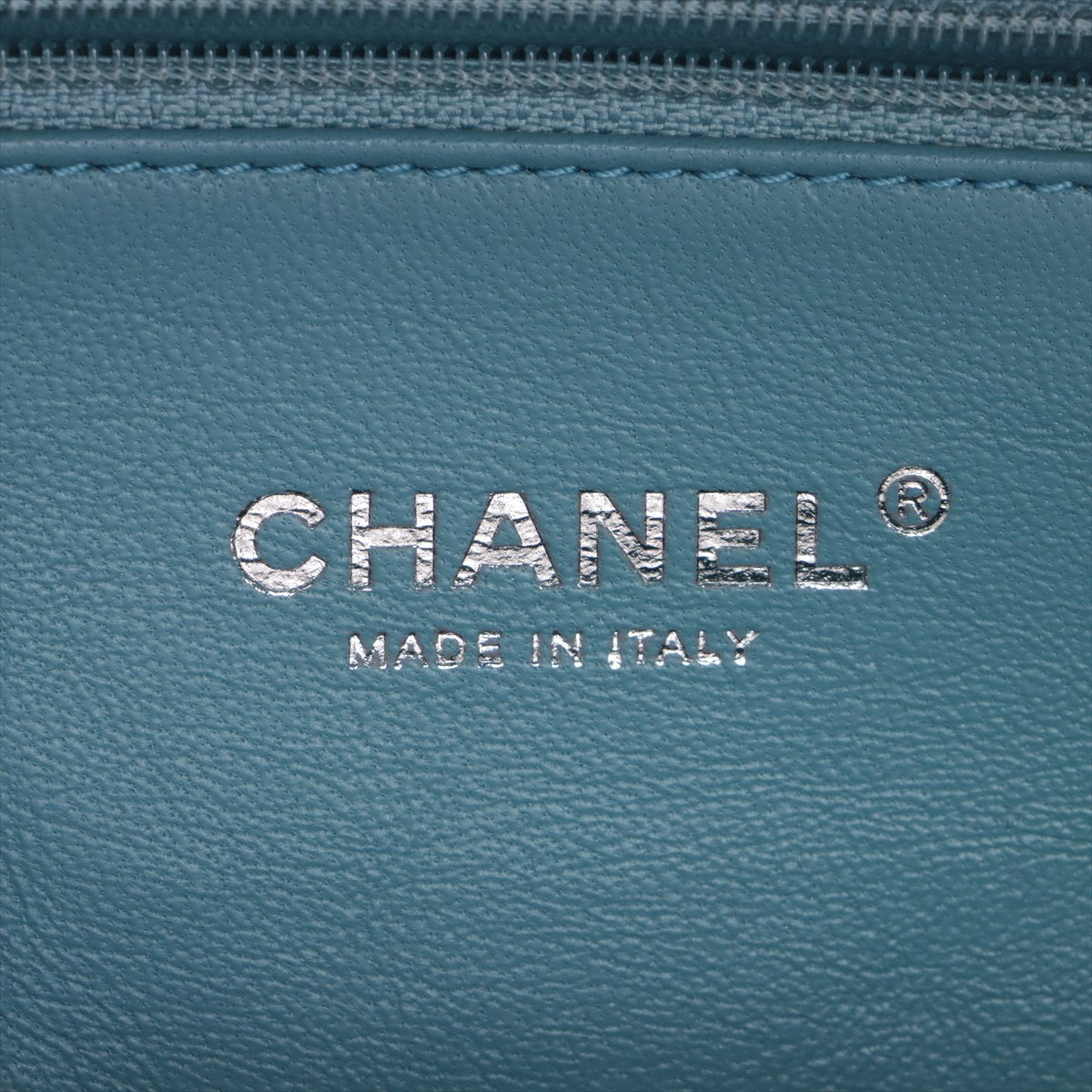 Chanel CC Logo Waterfall Sequins Leather Chain Backpack Light Blue