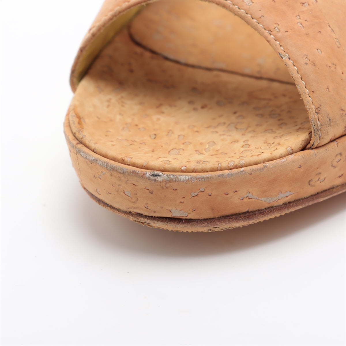 Chanel Strap Wine Cork Sandal Beige