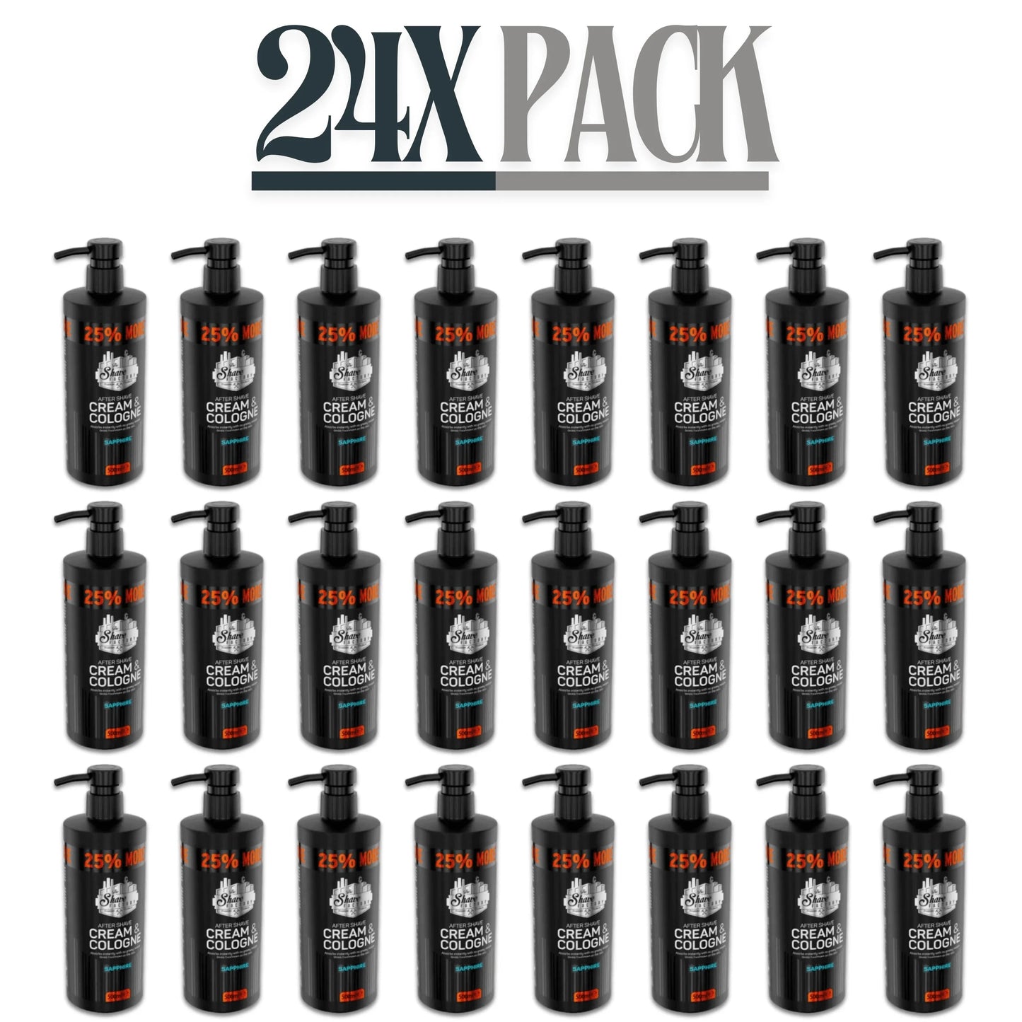 The Shave Factory After Shave Cream & Cologne 2 in 1 Sapphire 500ml / 16.9 oz Multipack