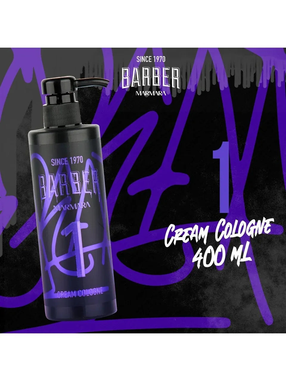 Marmara Barber Cream Cologne No 1 400ml / 13.5 oz Multipack