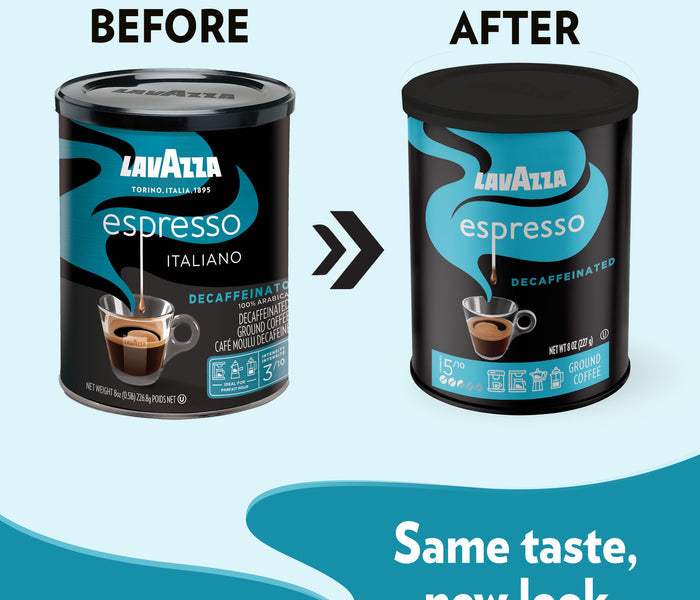 Espresso Decaffeinato Medium Roast Ground Coffee by Lavazza for Unisex - 8 oz Coffee
