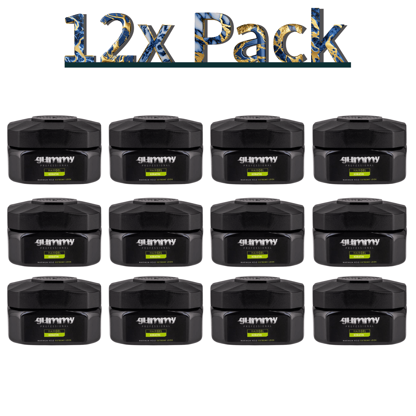 Gummy Hair Gel 7.5 Oz Keratin Multipack