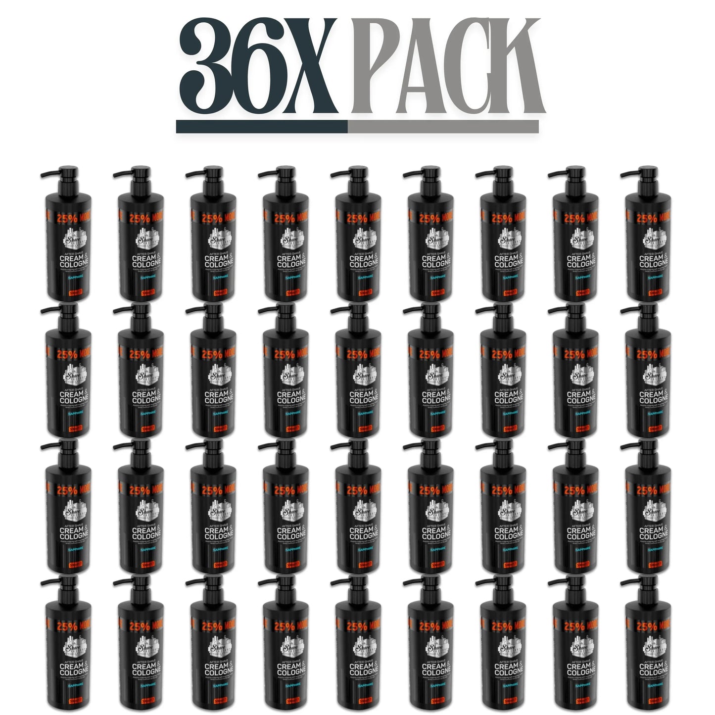 The Shave Factory After Shave Cream & Cologne 2 in 1 Sapphire 500ml / 16.9 oz Multipack