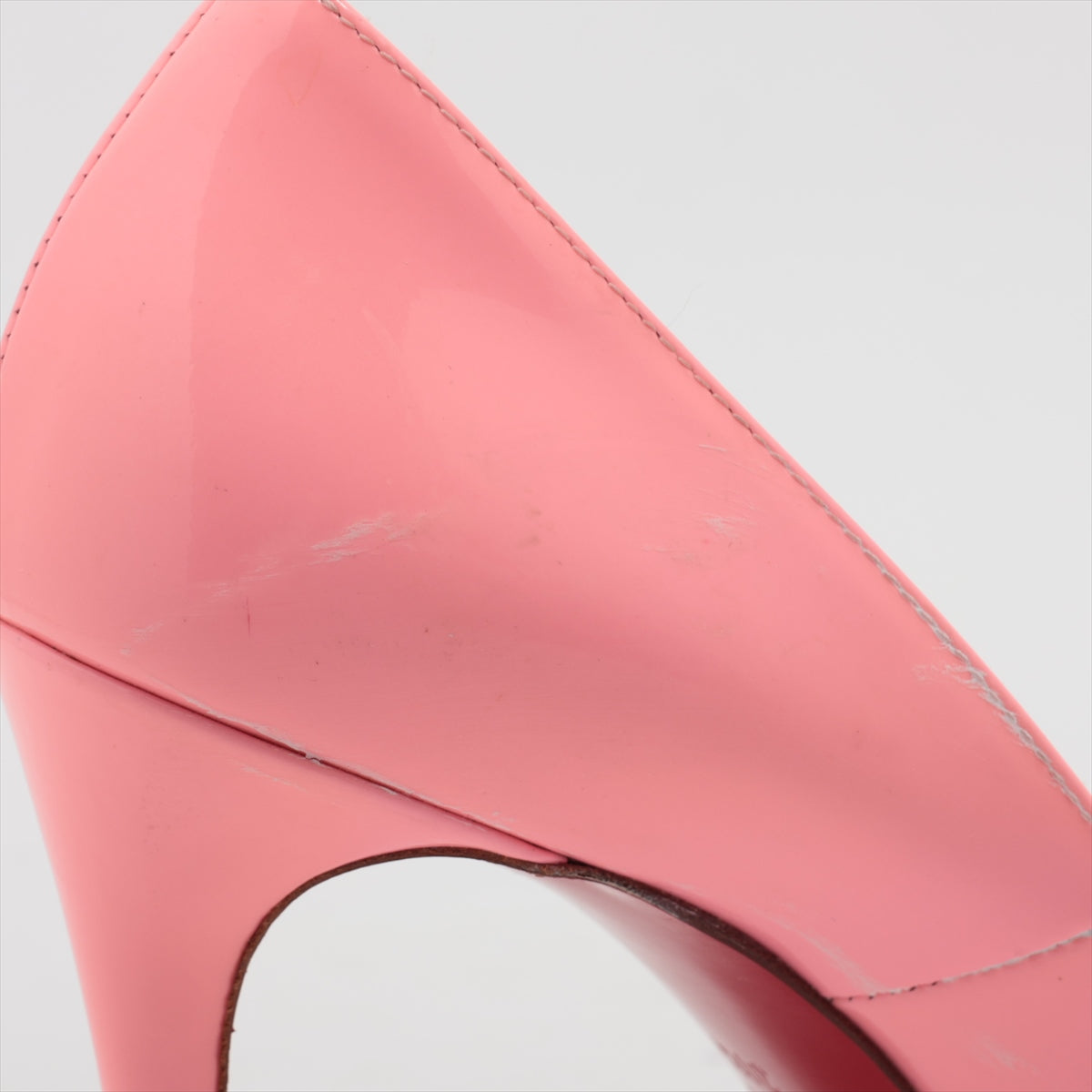 Christian Louboutin Patent Leather Open-toe Pump Pink