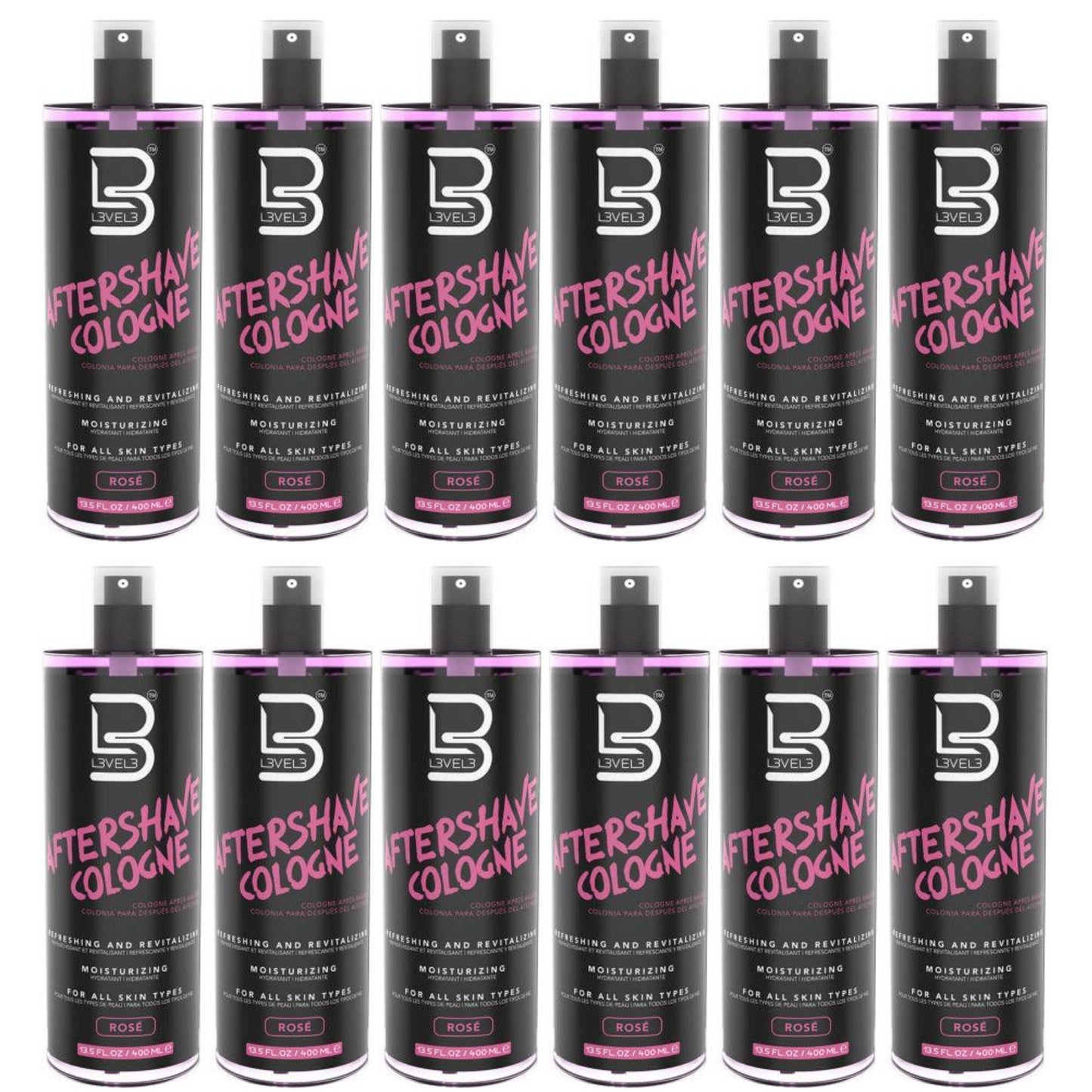 Level3 Lv3 - Aftershave Cologne Rose 13.5 Oz - BarberSets