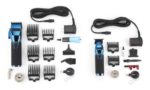 BaBylissPRO Boost FX Limited Edition Blue Clipper, Trimmer & Charging Bases
