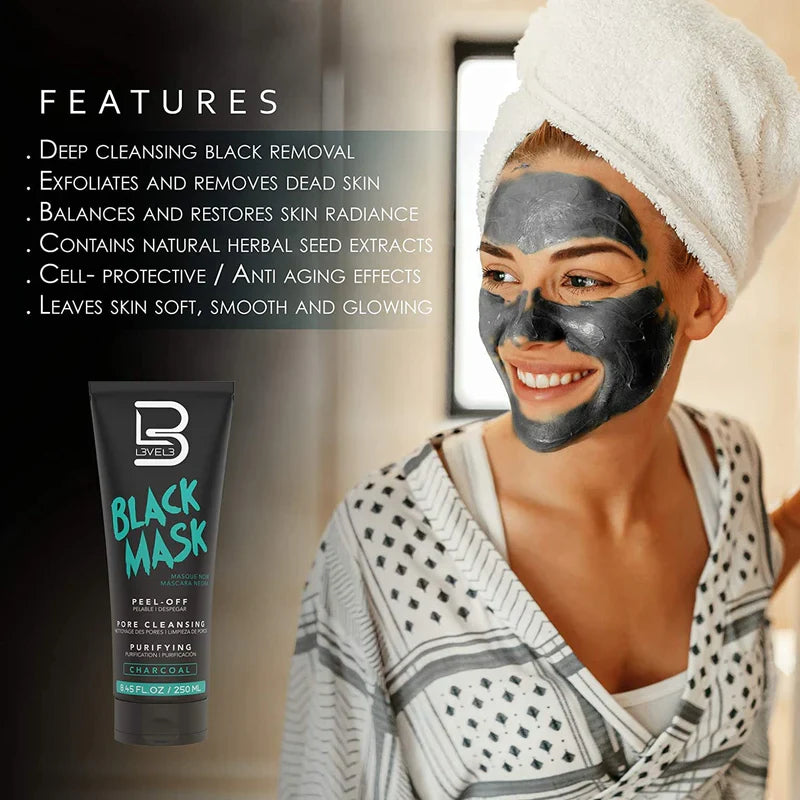 L3VEL3 Black Facial Mask 8.45 oz - Multipack