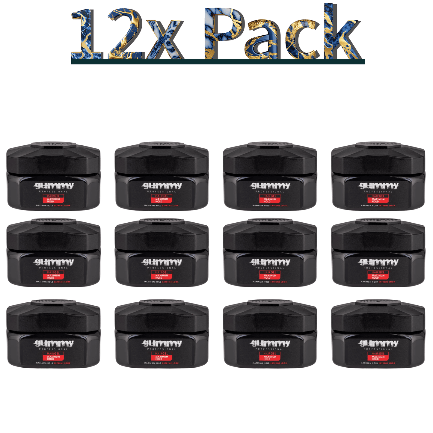 Gummy Hair Gel 7.5 Oz Maximum Hold Multipack