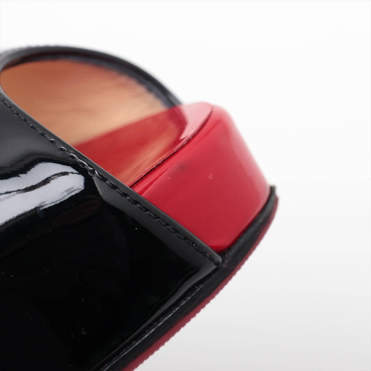 Christian Louboutin Patent Leather Open-toe Pump