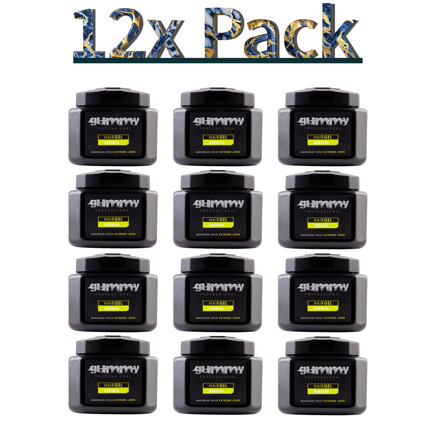 Gummy Hair Gel 23.5 Oz Keratin Multipack