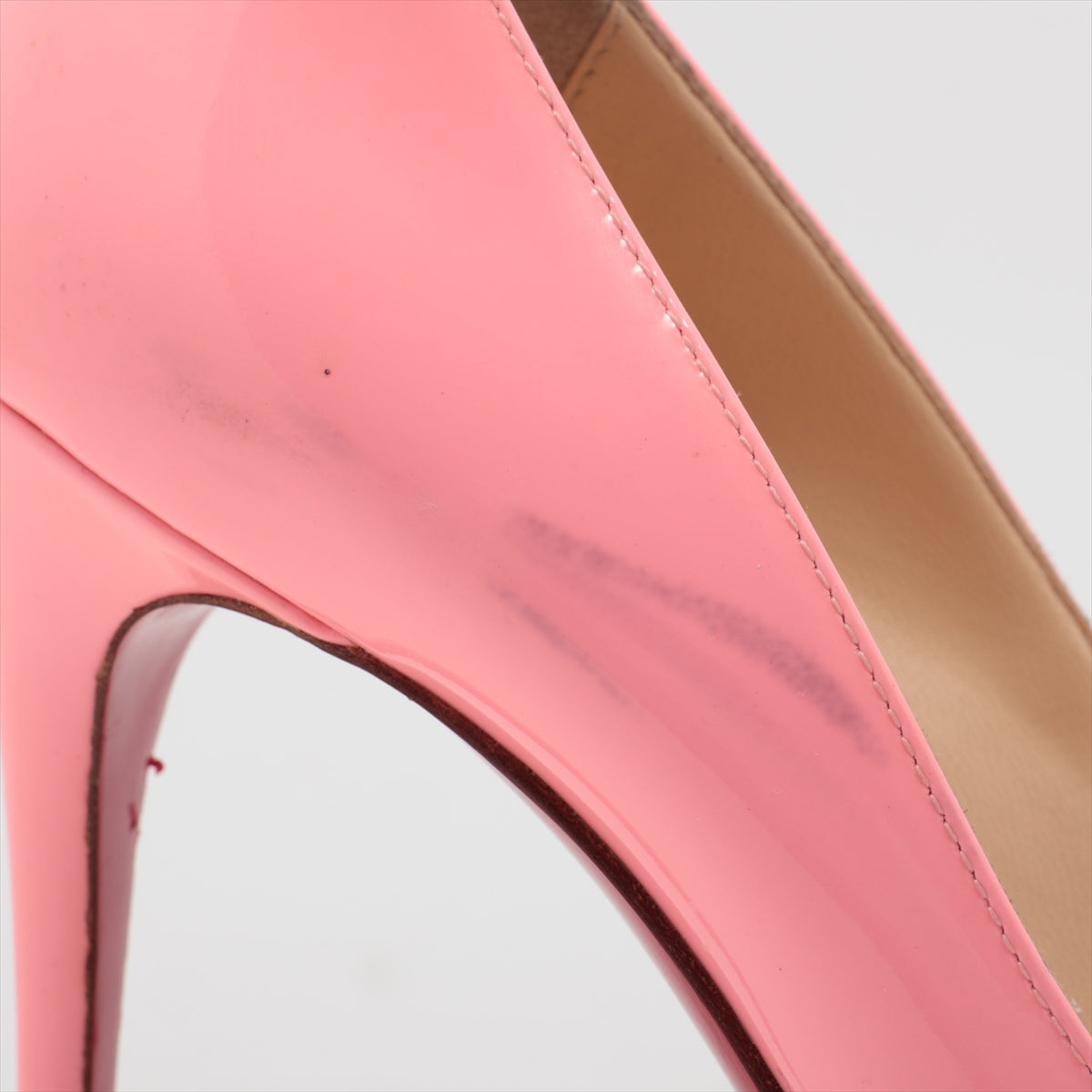 Christian Louboutin Patent Leather Open-toe Pump Pink