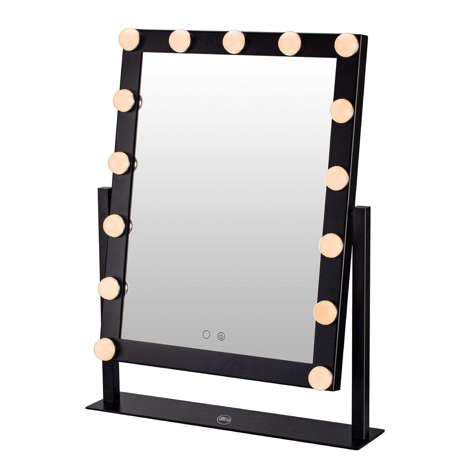 15 Bulb Vanity Mirror - Black - BarberSets