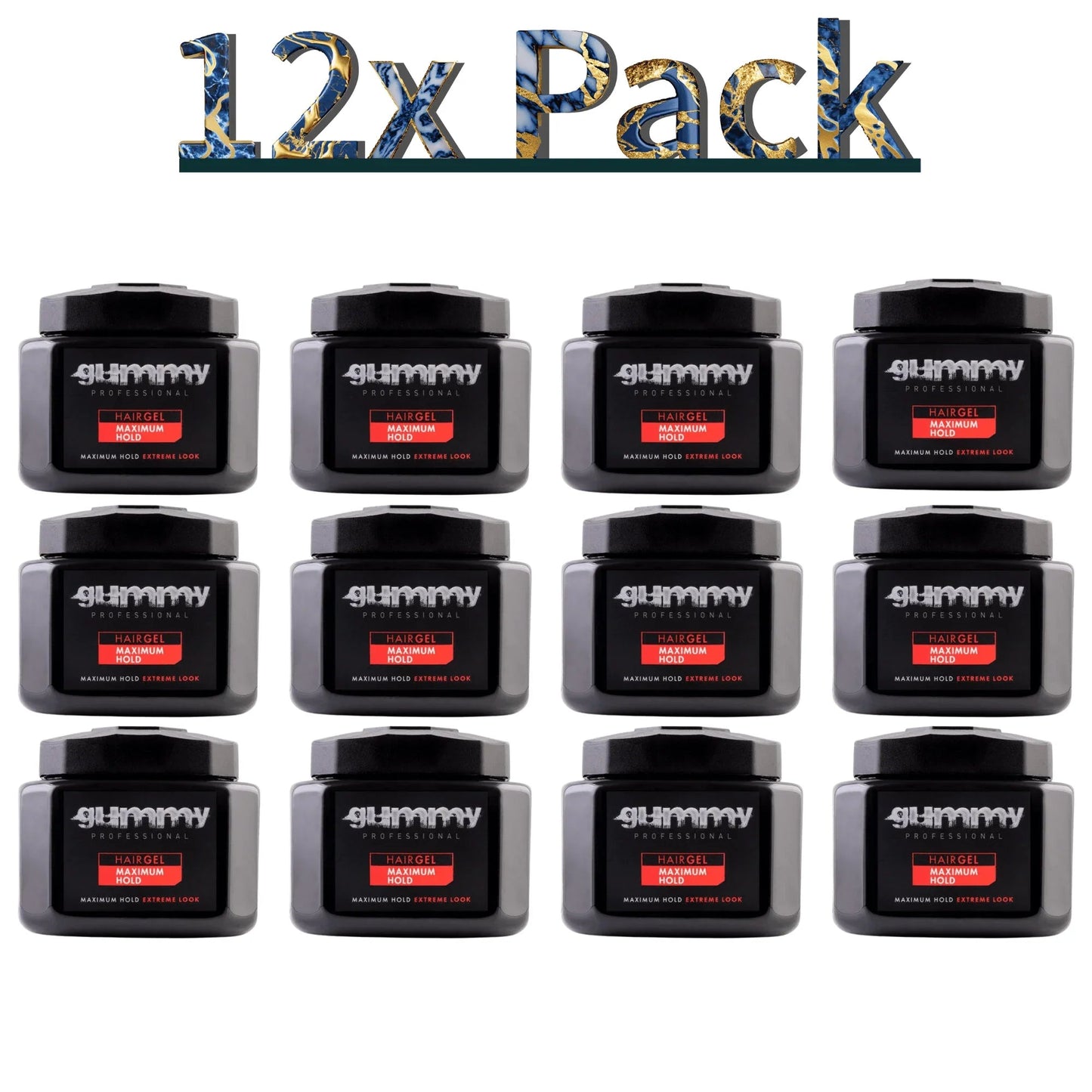Gummy Hair Gel 695ml / 23.5 oz Multipack
