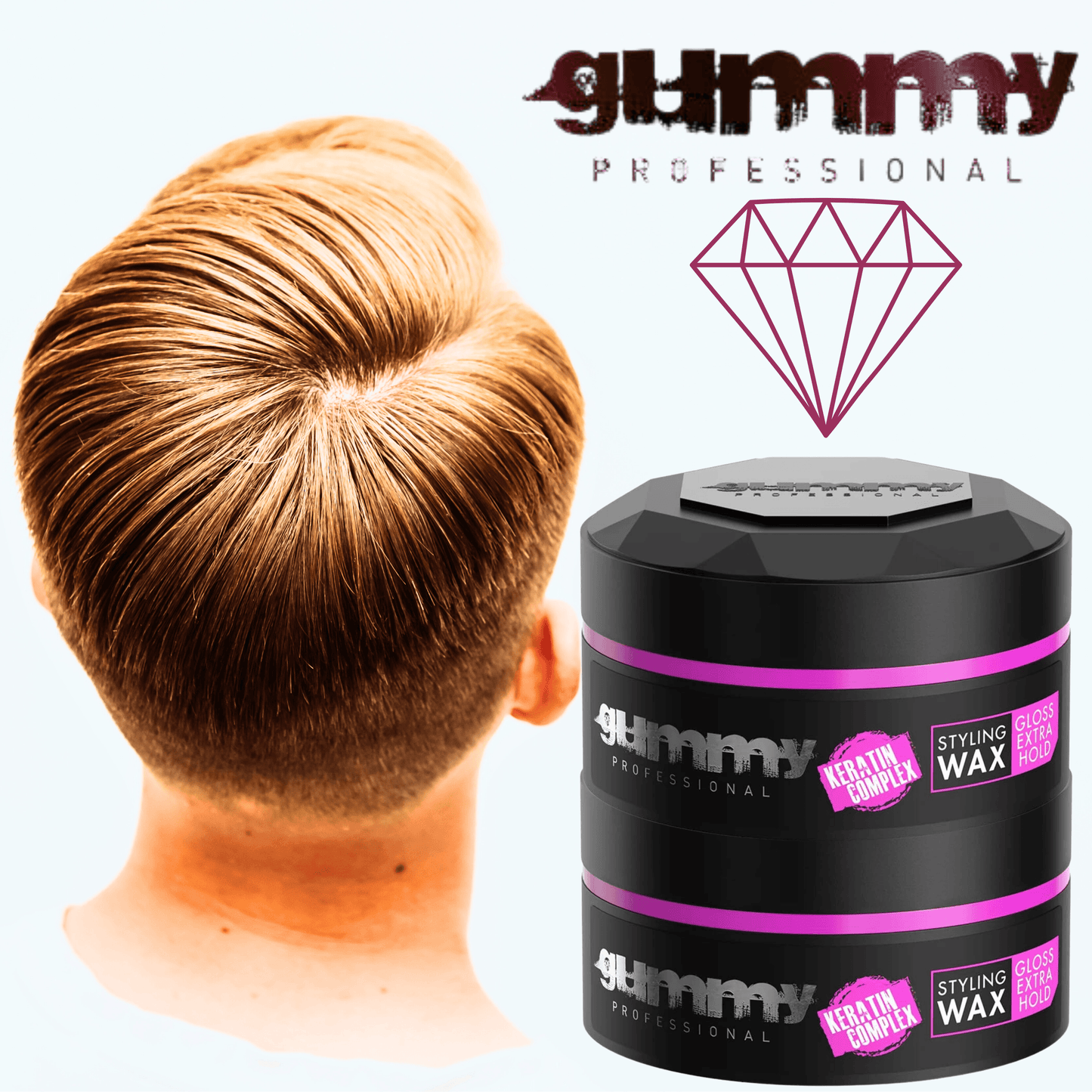 Gummy Hair Styling Wax Extra Gloss