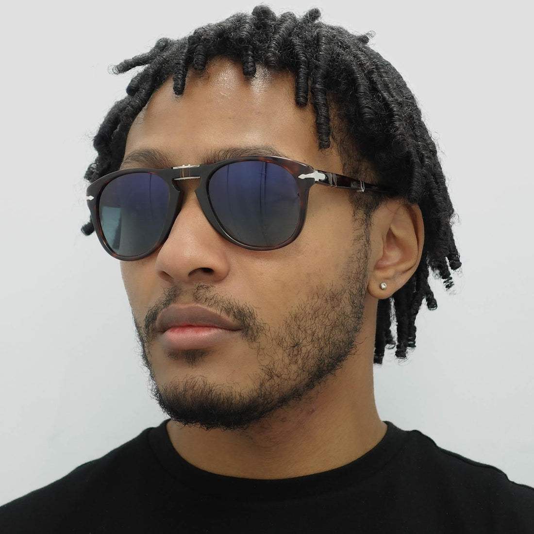 Persol PO714 24-S3 - Havana-Blue Faded Polarized by Persol for Men - 54-21-140 mm Sunglasses