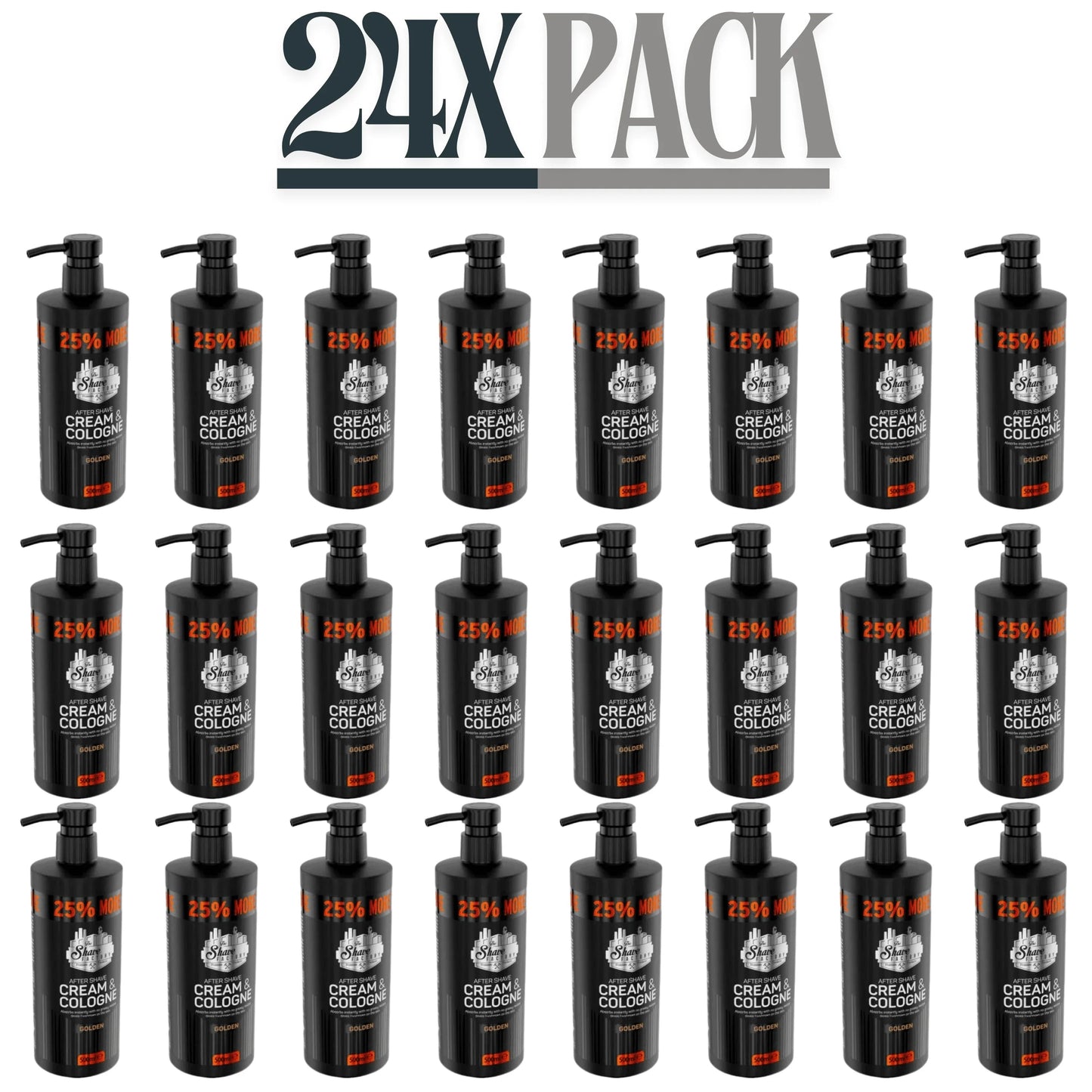 The Shave Factory After Shave Cream & Cologne 2 in 1 Golden 500ml / 16.9 oz Multipack
