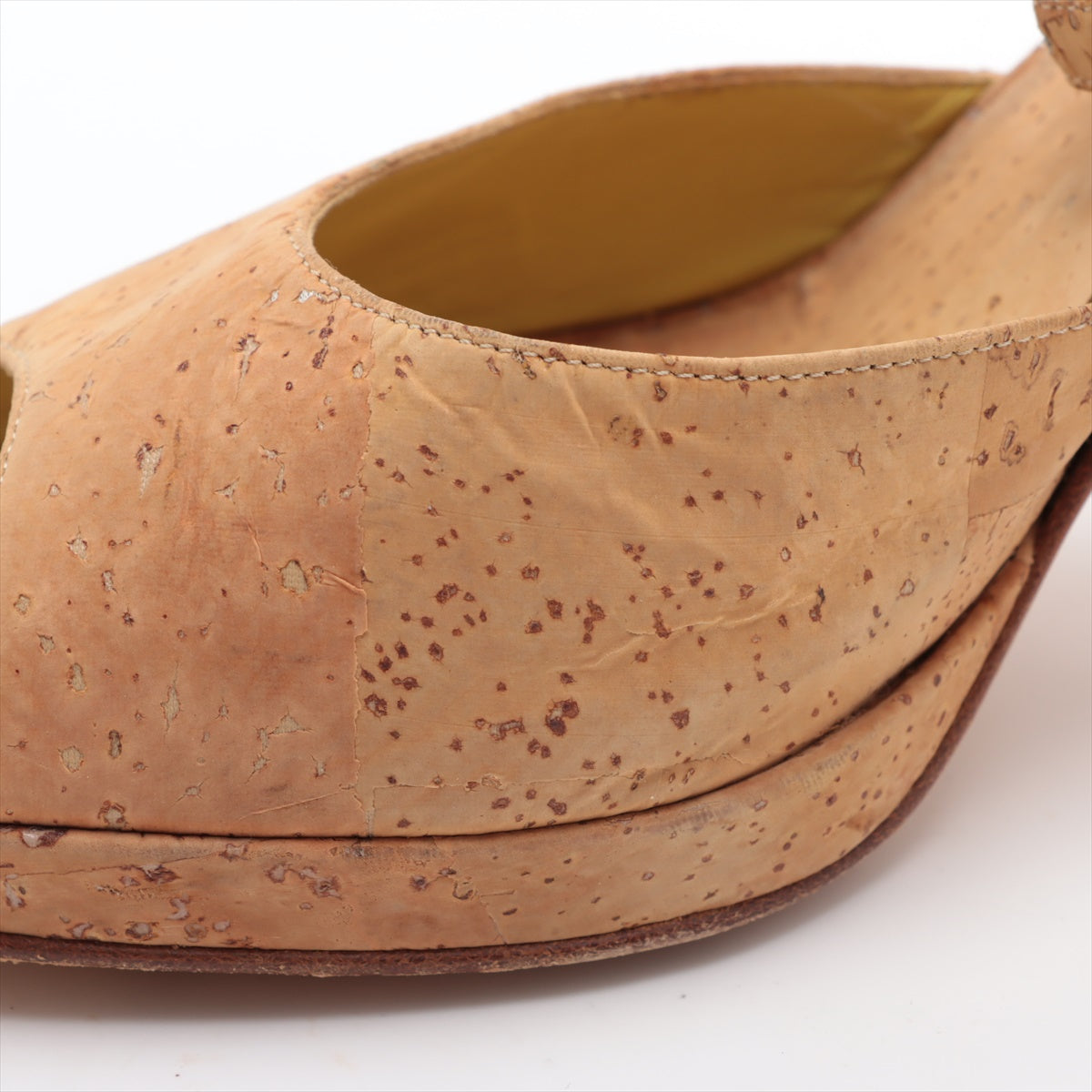 Chanel Strap Wine Cork Sandal Beige