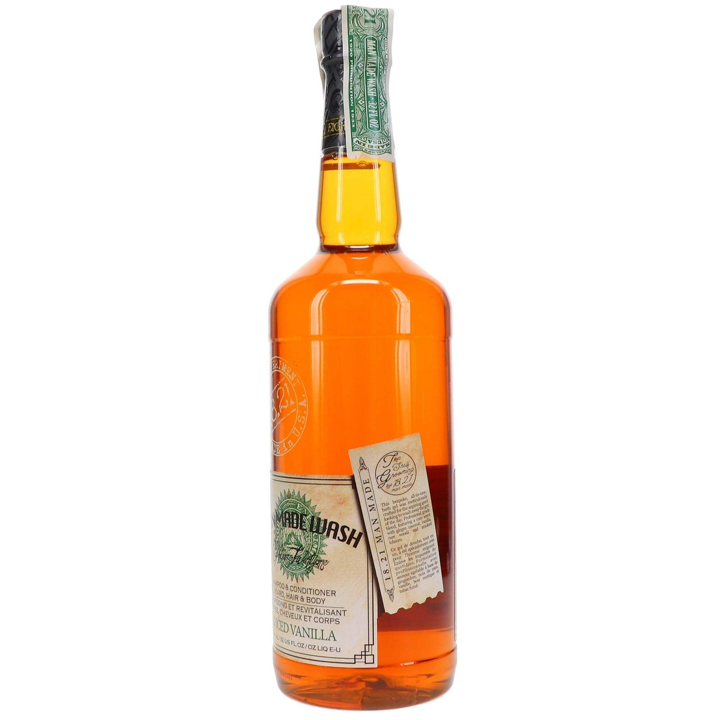 Man Made Wash - Spiced Vanilla by 18.21 Man Made for Men - 32 oz 3-In-1 Shampoo, Conditioner and Body Wash