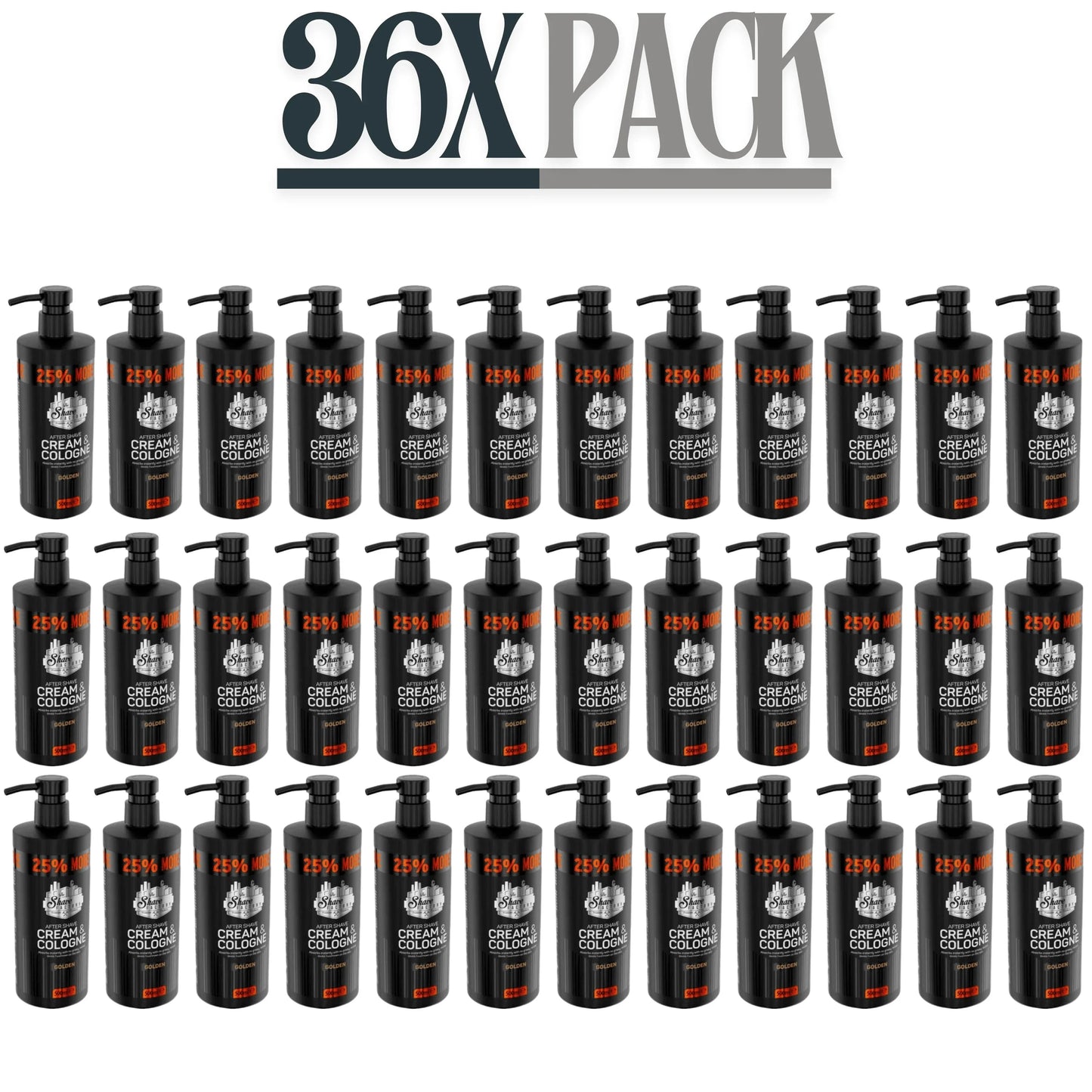 The Shave Factory After Shave Cream & Cologne 2 in 1 Golden 500ml / 16.9 oz Multipack
