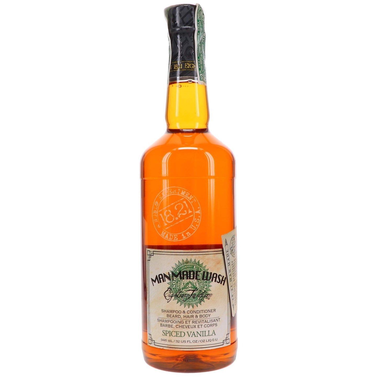 Man Made Wash - Spiced Vanilla by 18.21 Man Made for Men - 32 oz 3-In-1 Shampoo, Conditioner and Body Wash