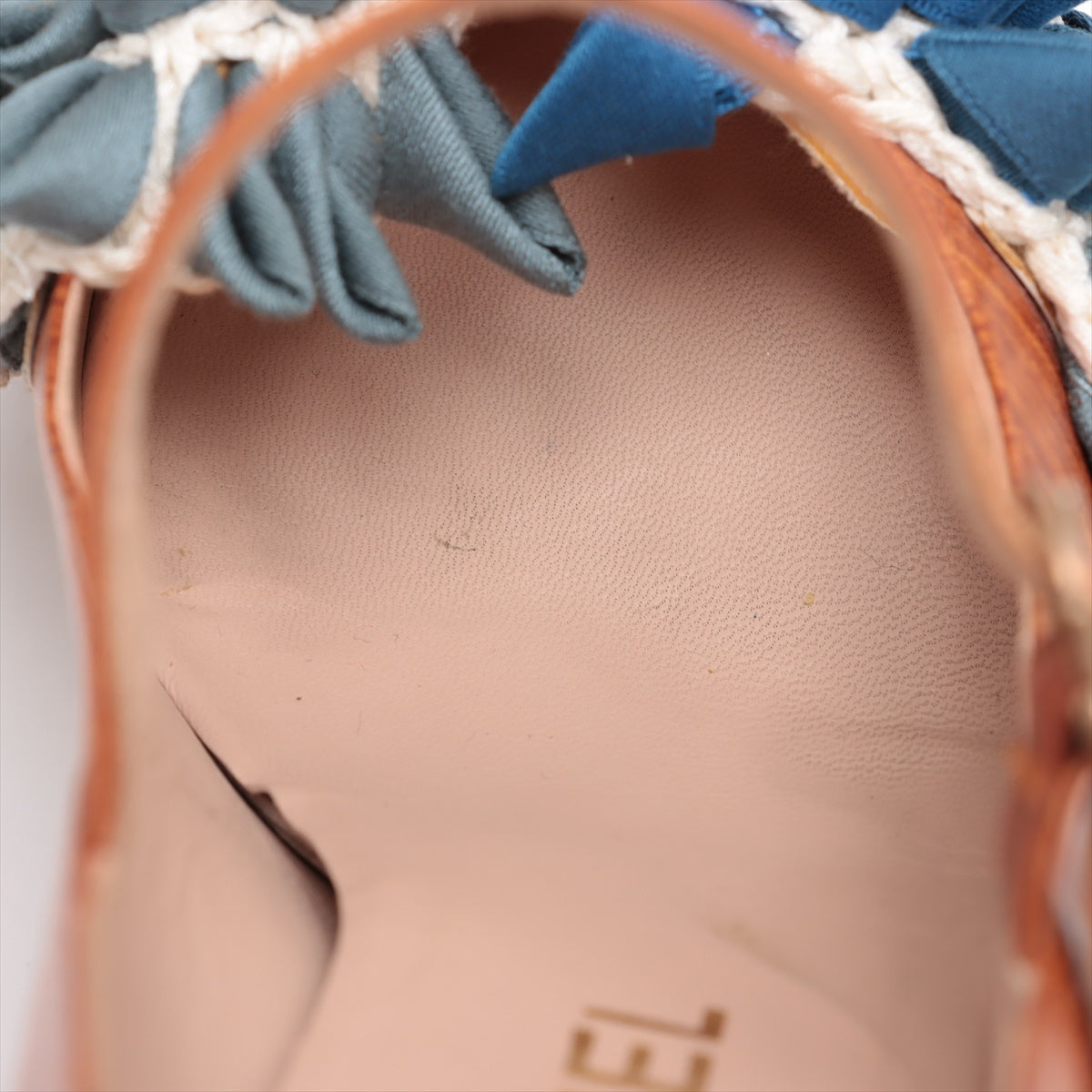 Chanel Rare Multicolor Floral Wood Pumps Limited Edition