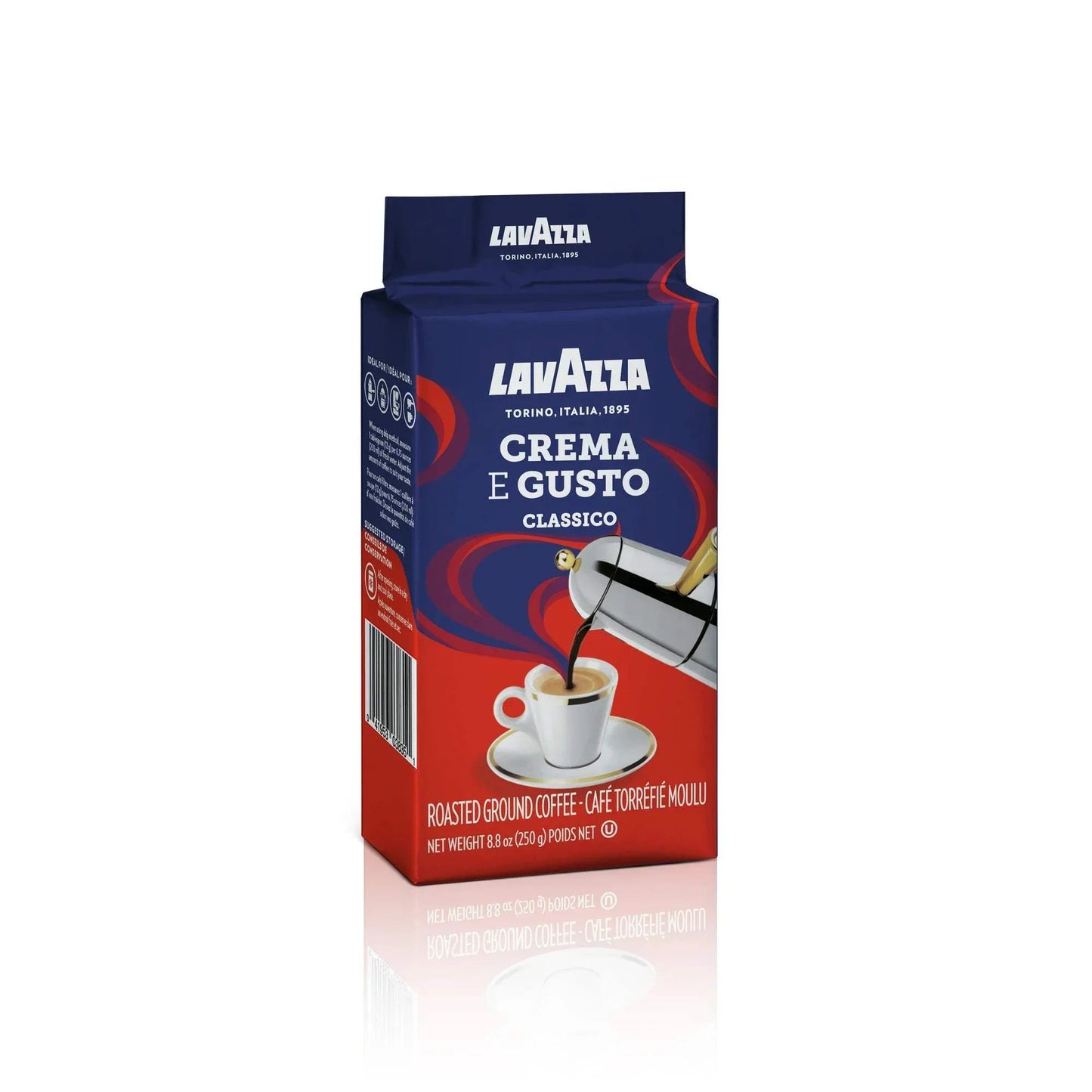 Crema e Gusto Classico Roast Ground Coffee by Lavazza for Unisex - 8.8 oz Coffee