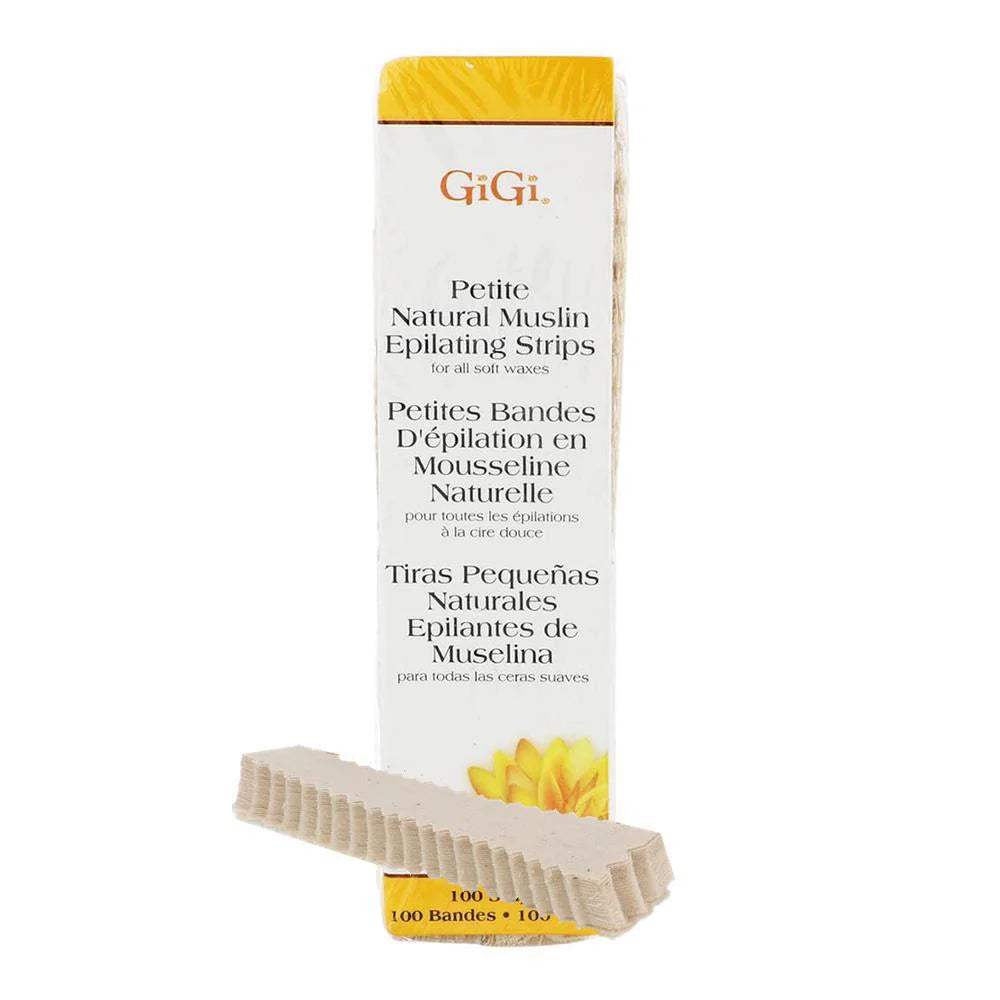 Gigi Small Natural Muslin Strips-100Pk