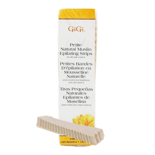 Gigi Small Natural Muslin Strips-100Pk
