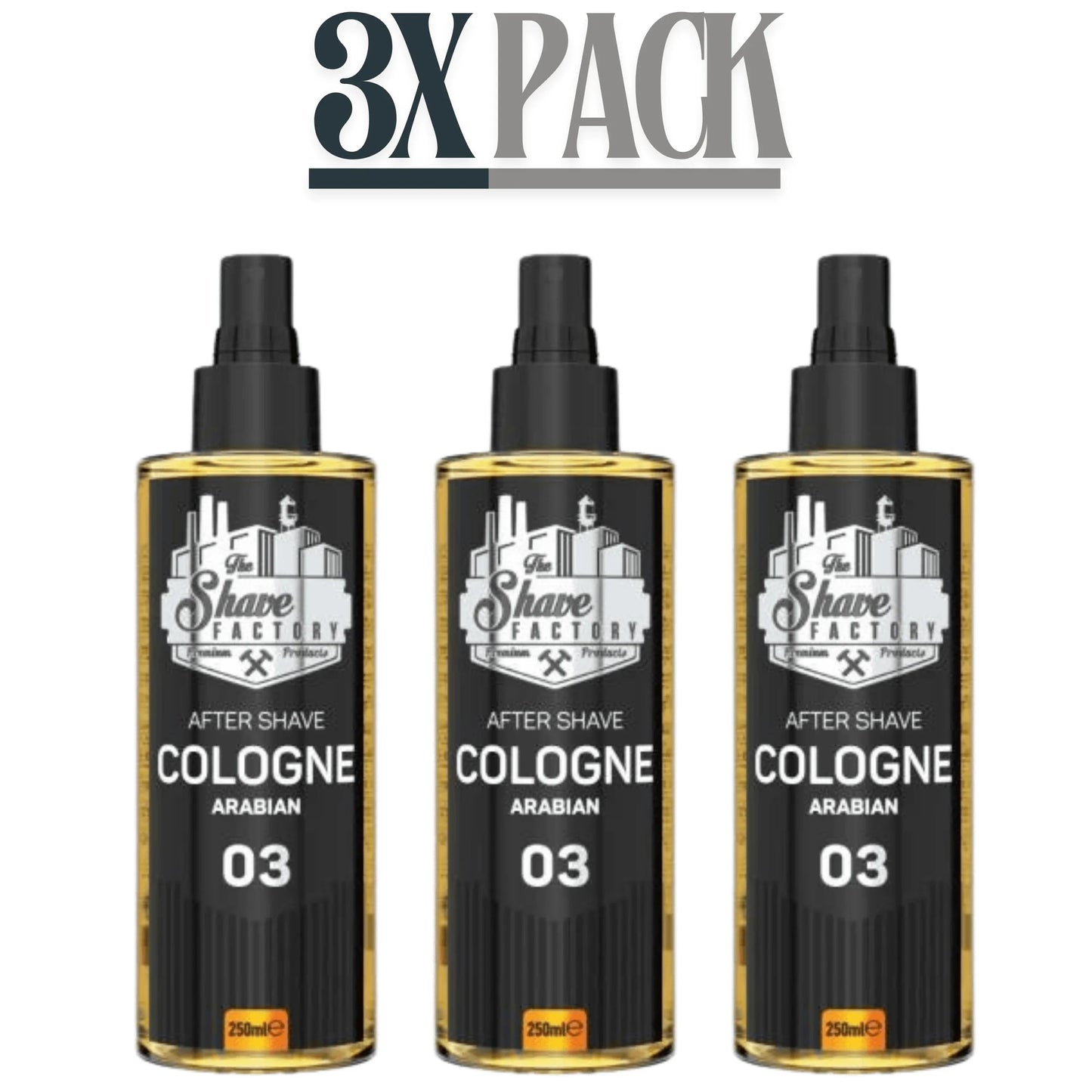 The Shave Factory After Shave Cologne 03 Arabian 250ml / 8.45 oz Multipack