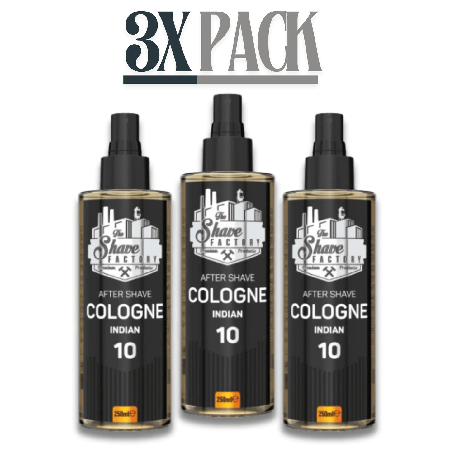 The Shave Factory After Shave Cologne 10 Indian 250ml / 8.45 oz Multipack