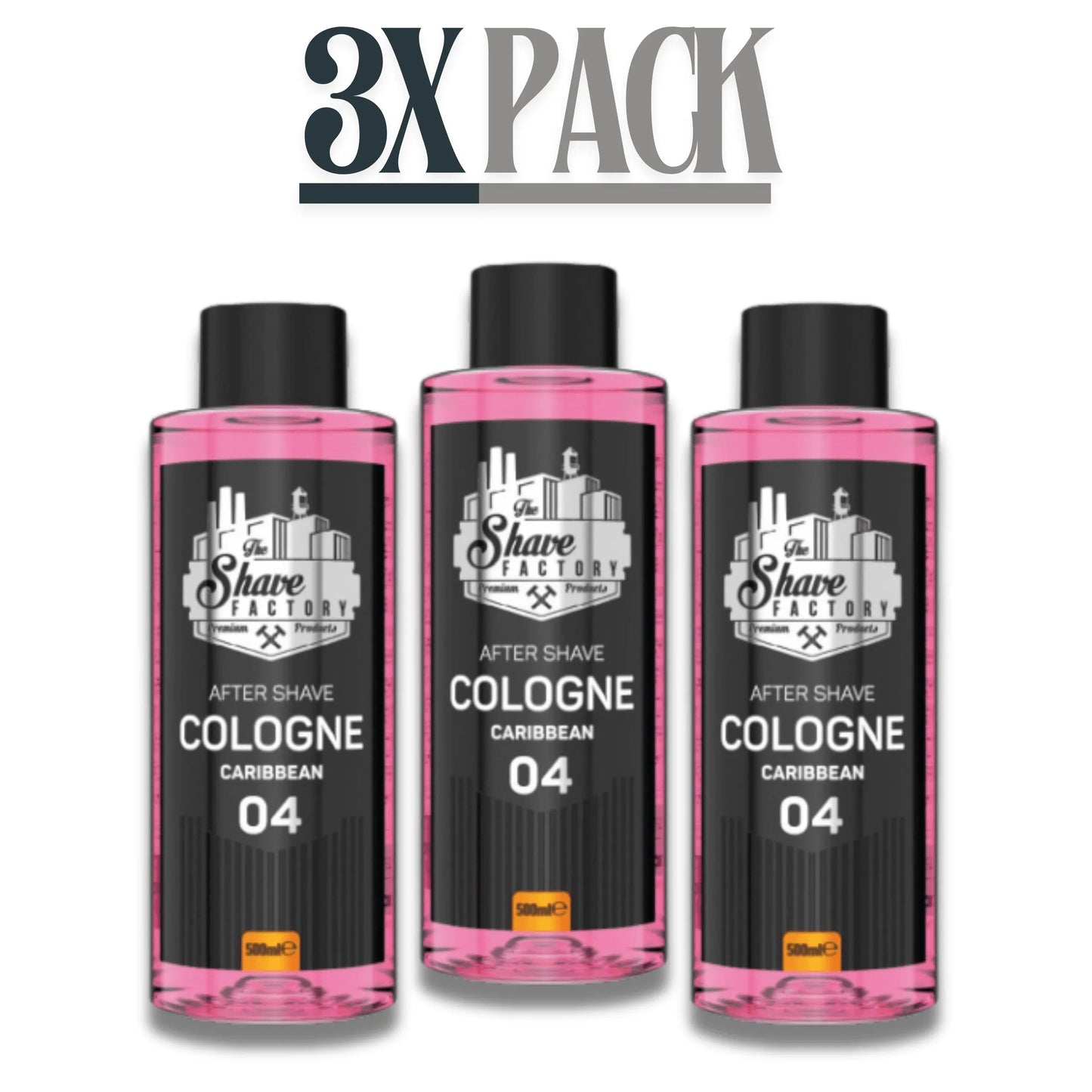 The Shave Factory After Shave Cologne 04 Caribbean 16.9 oz - 500 ml Multipack